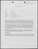 Memo from Richard English to William P. Clements regarding Minority Subcontractors, October 16, 1980