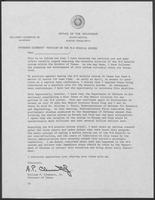 Form letter from William P. Clements regarding M-X missile system, undated