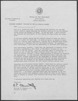 Form letter from William P. Clements regarding M-X missile system, undated
