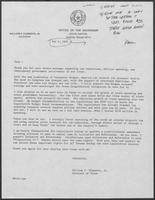 Statement regarding tax reduction position, May 5, 1981