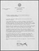 Statement regarding weekend gas station closing and rationing, May 24, 1979