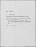 Memo from Doug Brown to William P. Clements Jr. regarding liaison with DPS, December 6, 1979