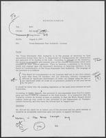 Memo from Mit Spears to William P. Clements Jr. regarding Texas Deepwater Port Authority--License, August 9, 1979