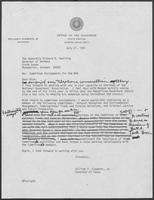 Draft letter from William P. Clements Jr. to Richard Snelling, Governor of Vermont, July 27, 1981