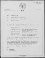 Memo from David Herndon to William P. Clements regarding NGA Winter Meeting, February 5, 1982