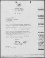 Letter from Bill Clements to Mark White, July 16, 1981