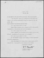 Memo from William P. Clements, Jr. to the Senate of the Sixty-Seventh Legislature, July 30, 1981