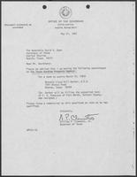 Letter from William P. Clements, Jr. to David Dean, May 21, 1982