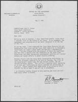 Letter from William P. Clements, Jr. to John Stover, May 7, 1982