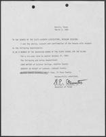 Letter from William P. Clements, Jr. to the Sixty-Seventh Legislature, March 3, 1981