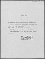 Letter from William P. Clements, Jr. to the Sixty-Seventh Legislature, April 2, 1981