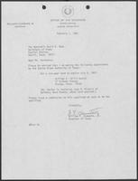Appointment letter from William P. Clements to Secretary of State, David Dean, February 1, 1982