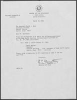 Letter from Governor William P. Clements, Jr. to Secretary of State David Dean regarding appointments, March 10, 1982