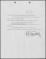 Letter from William P. Clements, Jr., to Texas Senate regarding appointments, March 5, 1979