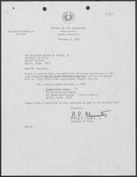 Appointment letter from William P. Clements to the Secretary of State, George Strake, December 6, 1979