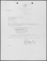 Letter from Governor William P. Clements, Jr., to Secretary of State George Strake regarding appointment, August 13, 1979