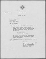 Appointment letter from William P. Clements, Jr., to Secretary of State David Dean, October 22, 1981