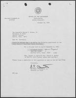 Appointment Letter from William P. Clements to George W. Strake, Jr., October 23, 1979
