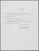Letter from William P. Clements to the Texas Legislature, May 14, 1981