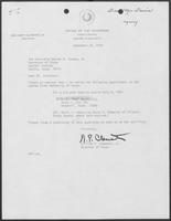 Appointment letter from William P. Clements Jr. to George Strake, November 26, 1979