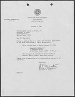 Appointment letter from William P. Clements Jr. to George Strake, October 6, 1981