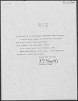 Appointment letter from William P. Clements, Jr. to the Texas Senate, April 2, 1981