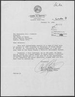 Letter from Carl S. Smith to William P. Clements, Jr., January 14, 1980