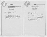Memos regarding appointment of Earl W. Smith, September 7 - 10, 1982