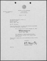 Appointment letter from William P. Clements Jr. to George Strake, January 12, 1981