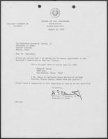 Appointment letter from William P. Clements Jr. to George Strake, August 30, 1979