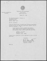 Appointment letter from William P. Clements, Jr., to Secretary of State George Strake, August 18, 1981