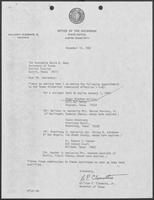 Appointment letter from William P. Clements to Secretary of State David Dean, December 12, 1982