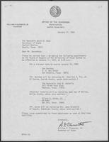 Appointment letter from William P. Clements to Secretary of State, David Dean, January 11, 1983
