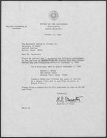 Appointment letter from William P. Clements to Secretary of State, George Strake, October 22, 1980