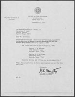 Appointment letter from William P. Clements to Secretary of State, George Strake, September 23, 1980