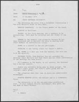 Memo from Tobin Armstrong to file, December, 17, 1979