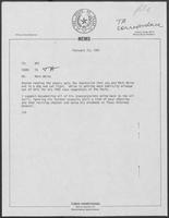 Memo from Tobin Armstrong to William P. Clements regarding Mark White, February 23, 1981