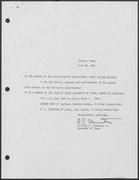 Appointment letter from William P. Clements to the Senate of the 67th Legislature, July 30, 1981
