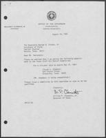 Appointment Letter from William P. Clements to George W. Strake Jr., August 18, 1981