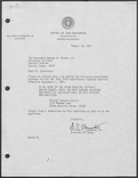 Appointment Letter from William P. Clements to George W. Strake, Jr., August 18, 1981