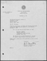 Appointment Letter from William P. Clements to George W. Strake, Jr., September 2, 1981