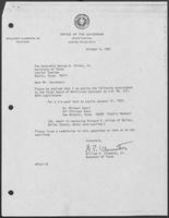 Appointment Letter from William P. Clements to David Dean, October 5, 1981