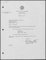 Appointment Letter from William P. Clements to David Dean, October 7, 1981
