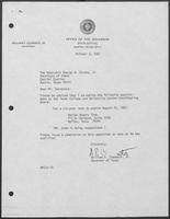 Appointment Letter from William P. Clements to David Dean, October 6, 1981