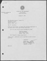Appointment Letter from William P. Clements to David Dean, October 6, 1981