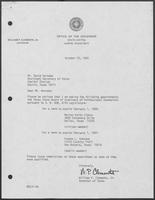 Appointment Letter from William P. Clements to David Herndon, October 20, 1981