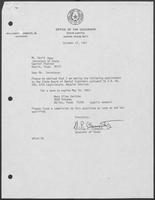 Appointment letter from William P. Clements Jr. to David Dean, October 27, 1981
