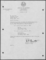 Appointment Letter from William P. Clements to David Dean, November 2, 1981