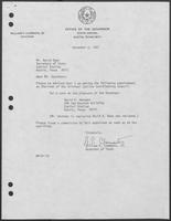 Appointment Letter from William P. Clements to David Dean, November 2, 1981