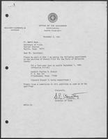 Appointment Letter from William P. Clements to David Dean, November 5, 1981